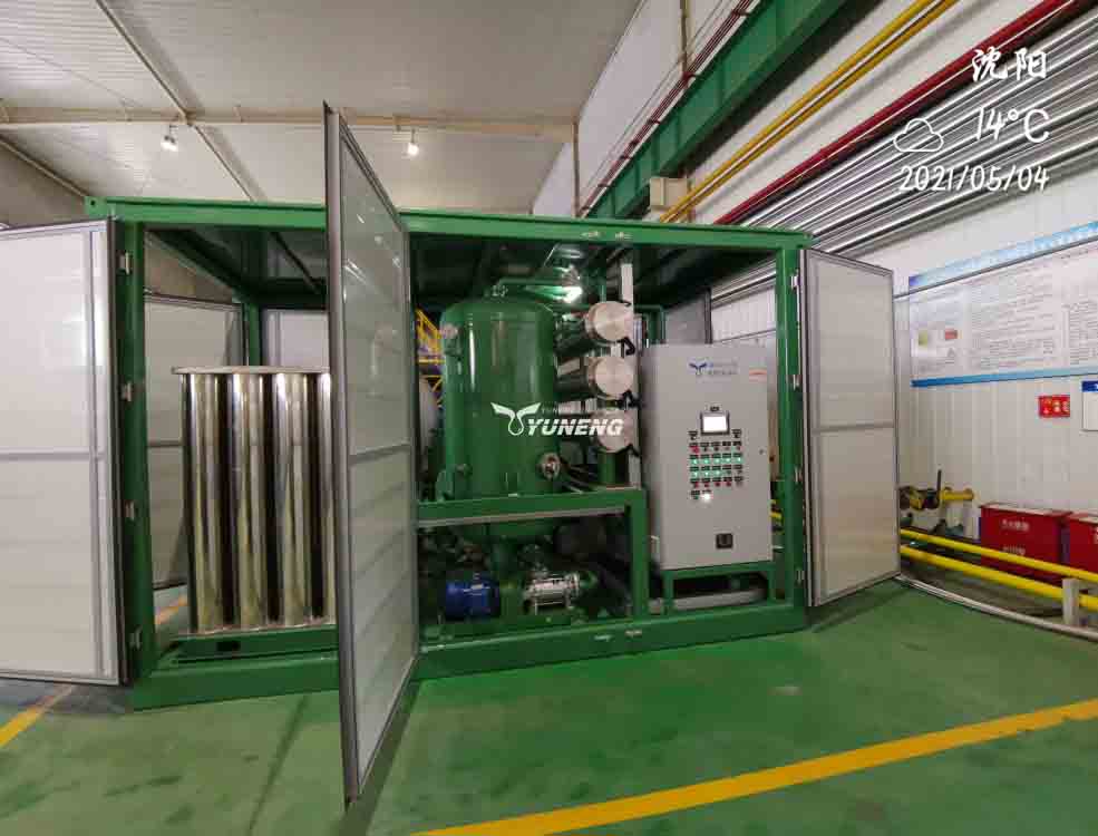 transformer oil filtration and regeneration plant