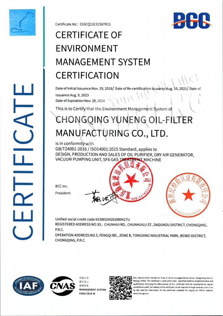 Environmental Management ISO14001