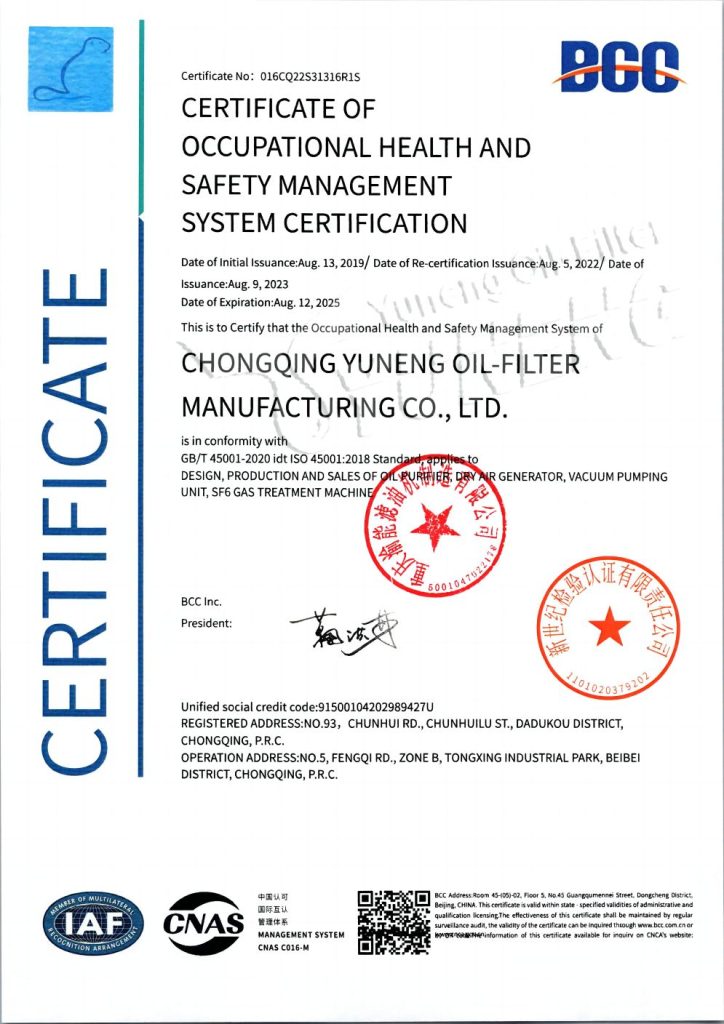 Occupational Health and Safety Management ISO45001