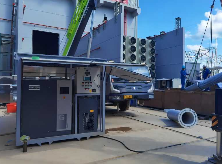 100 m³ per hour Dry Air Generator on site