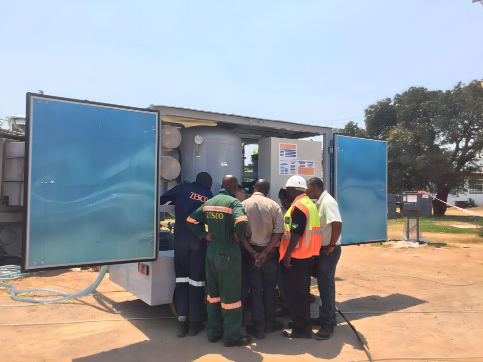 Transformer Oil purifier on site