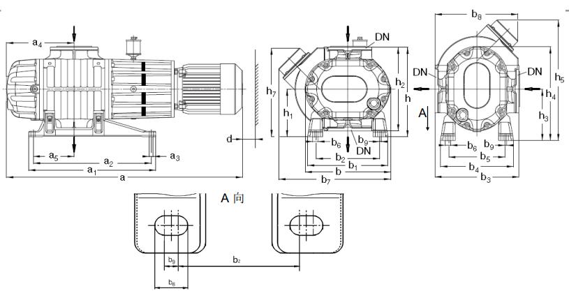 Transformer vacuum pump internal structure
