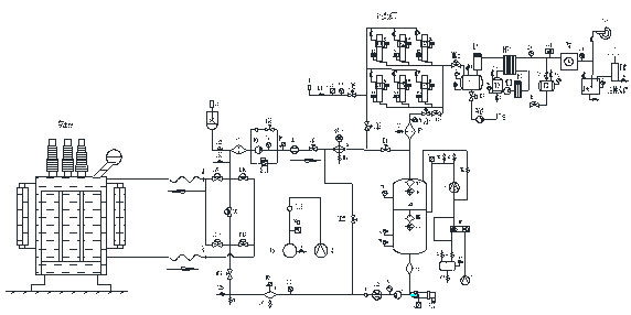 Transformer oil regeneration machine internal structure diagram