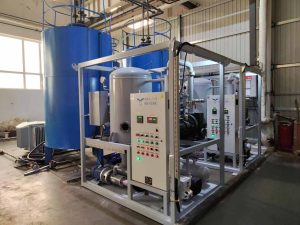 Transformer undergoing oil purification operation