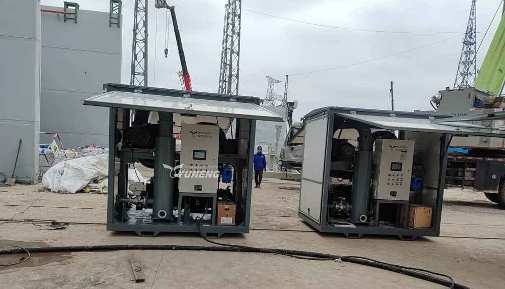 yuneng vacuum pumping system on site