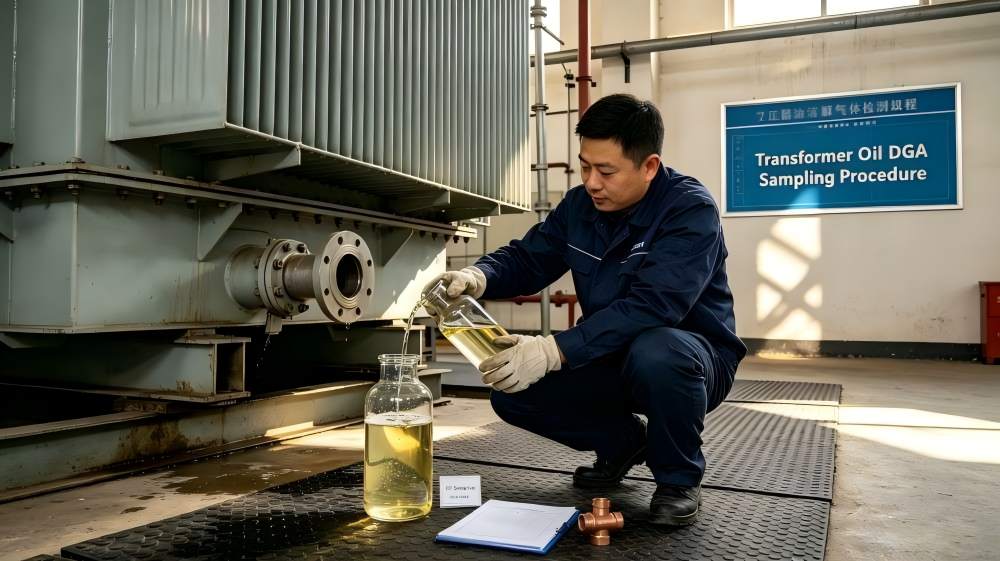 Dissolved gas analysis of transformer oil sampling