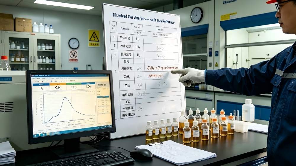 Dissolved gas analysis of transformer oil