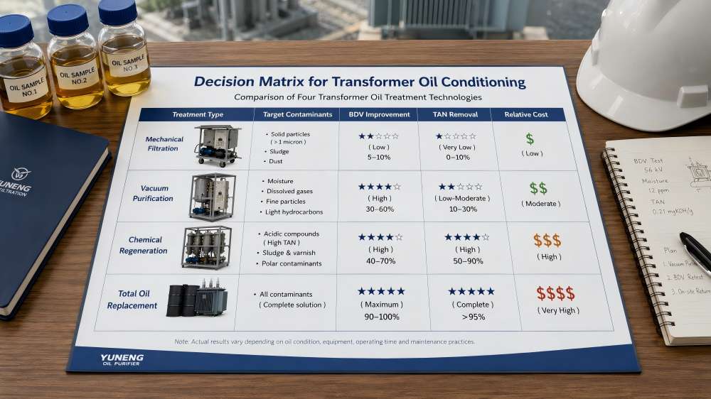 Four treatment methods comparison