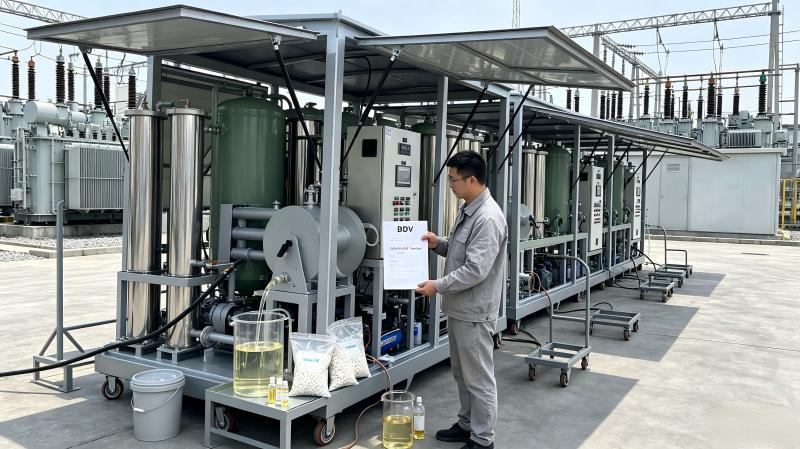 transformer oil reclamation and BDV test