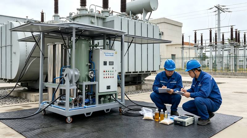transformer oil regeneration machine operation and Oil test