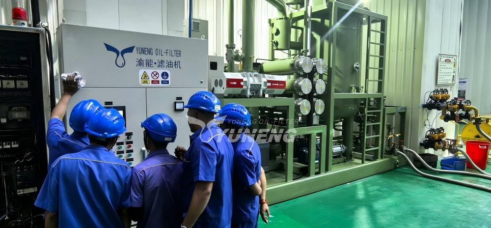 yuneng transformer oil purification machine onsite
