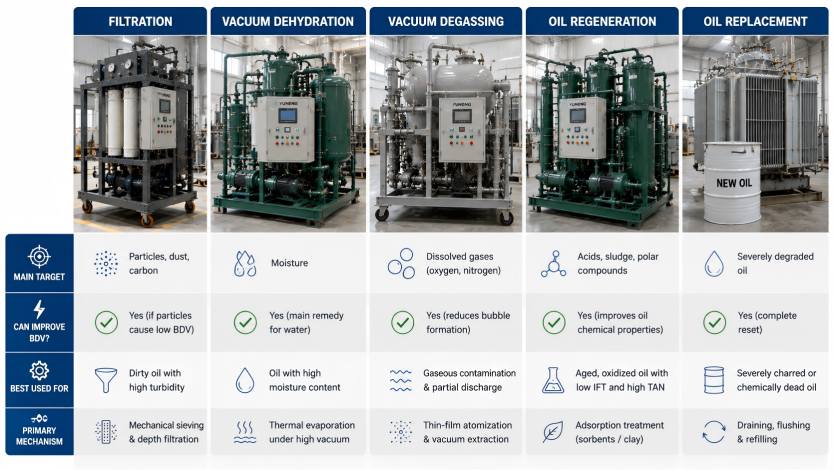 transformer oil Filtration comparison