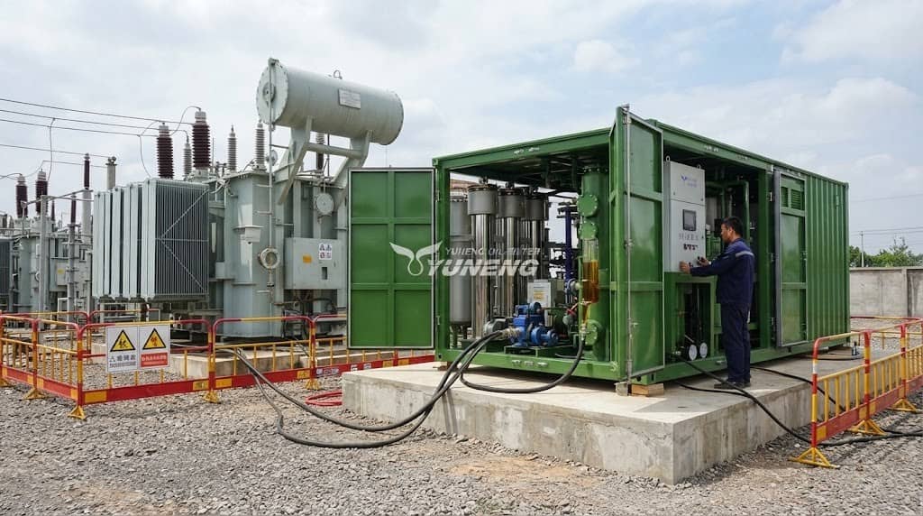 On-Site Transformer Oil Regeneration Process