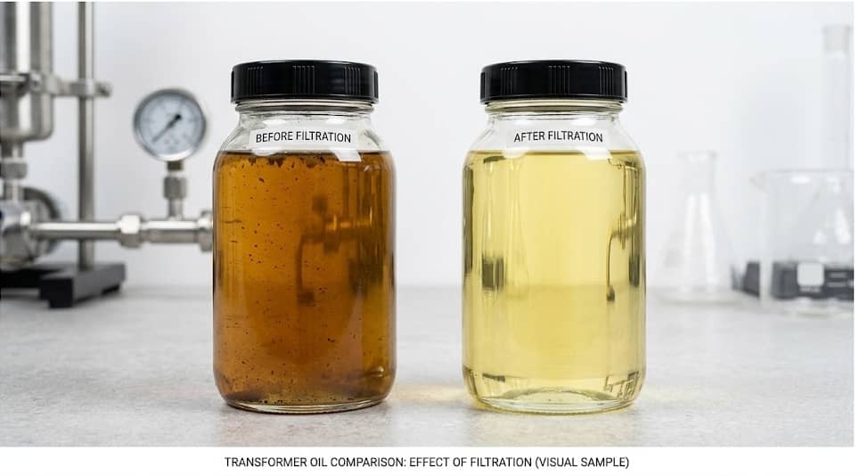purified transformer oil vs used transformer oil