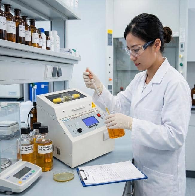 used transfomer oil sample testing