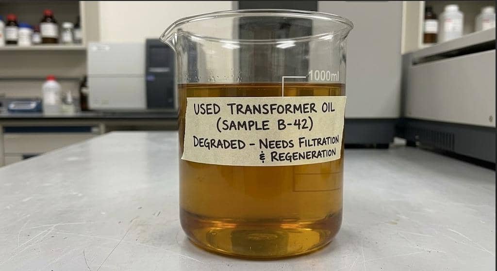used transformer oil sample