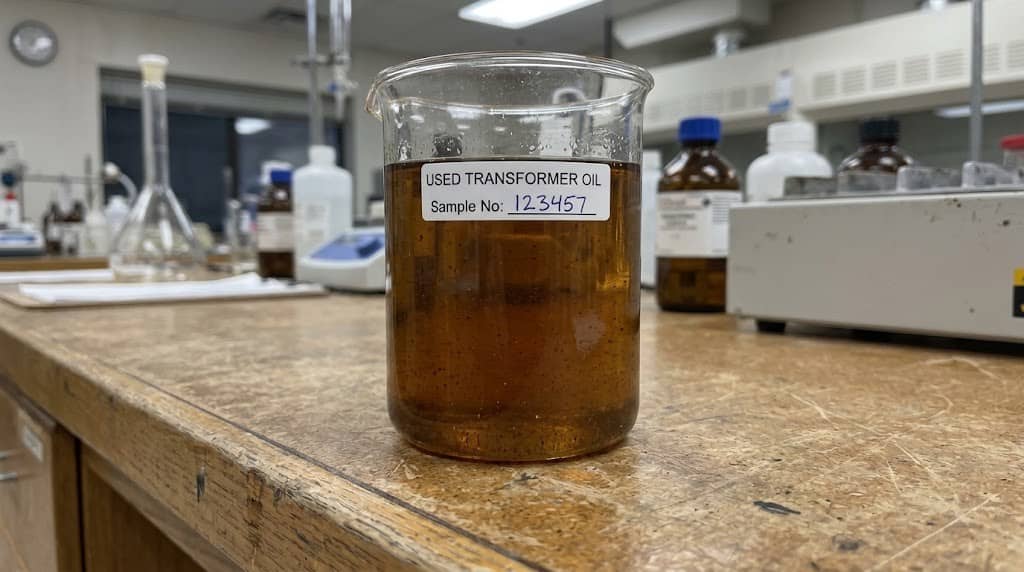 used transformer oil testing sample
